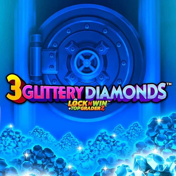 3 Glittery Diamonds by PearFiction Studios, showcased at glorionscasino.com – game logo