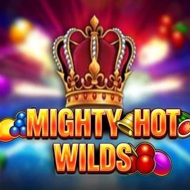 Mighty Hot Wilds logo by Inspired Gaming at Glorion Casino