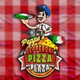 Peppe’s Pepperoni Pizza Plaza slot logo by Pragmatic Play at Glorion Casino